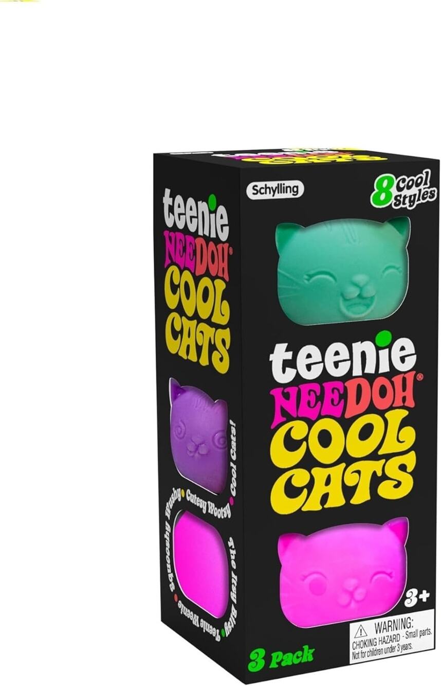 🔥NeeDoh Teenie NeeDoh Cool Cats 3 Pack Viral Squishy Fidget Sensory Toy BNWT🔥